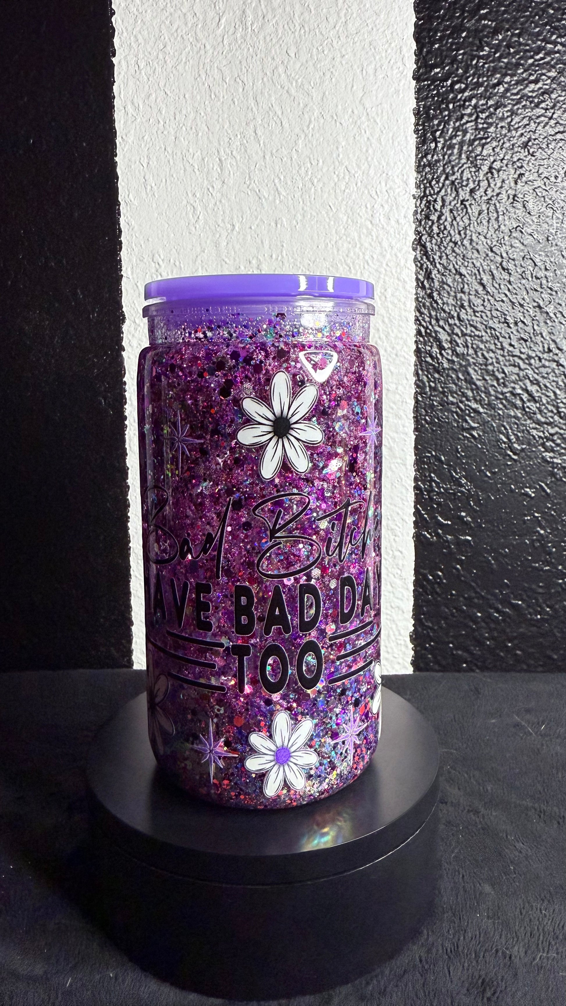 Bad B*tch Purple Snowglobe Cup