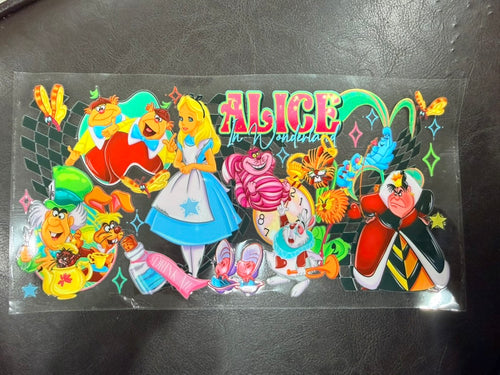 Alice in Wonderland UV DTF wrap