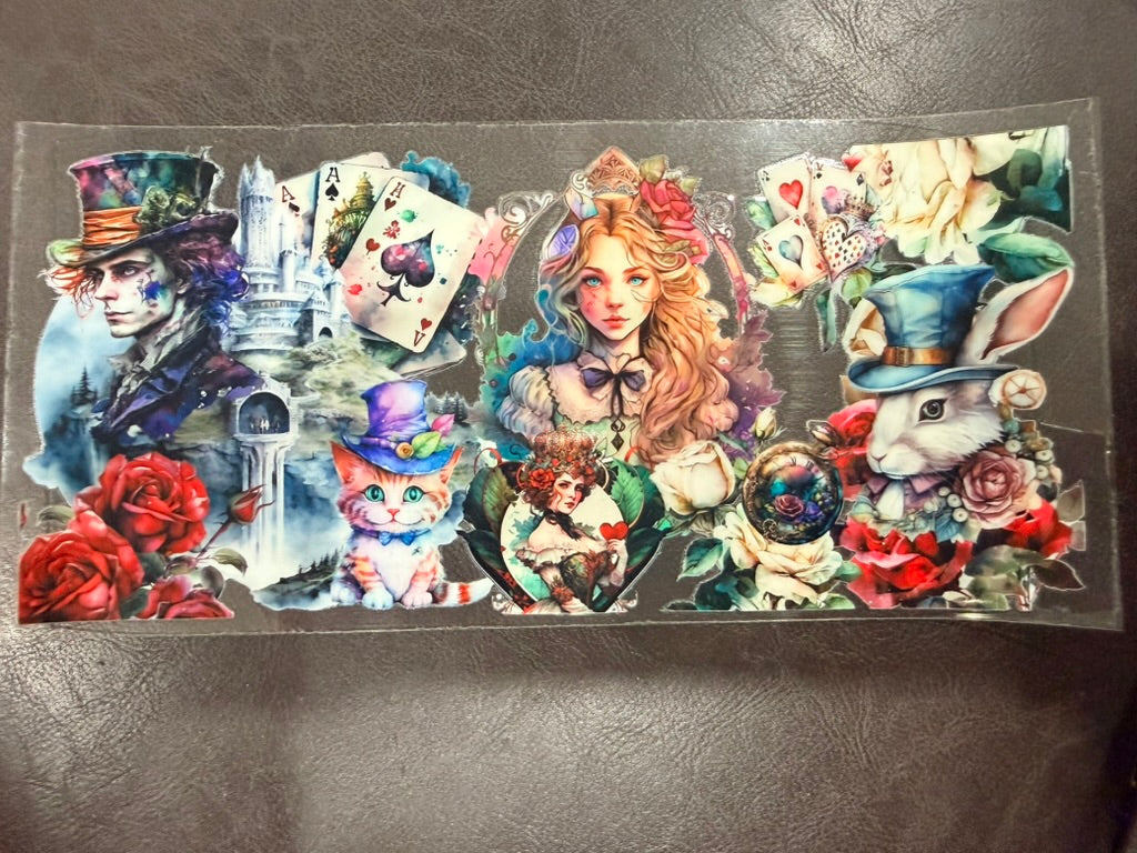 Alice in Wonderland UV DTF wrap