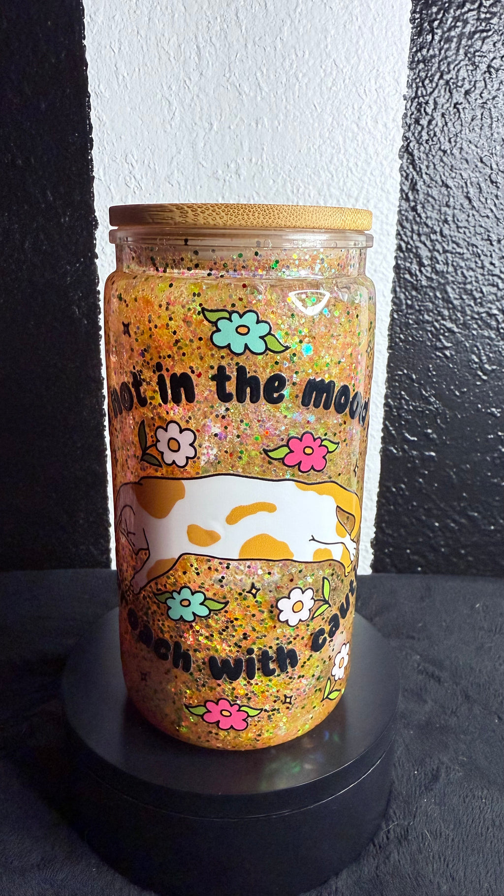 Not In The Mood Cat Snowglobe Cup