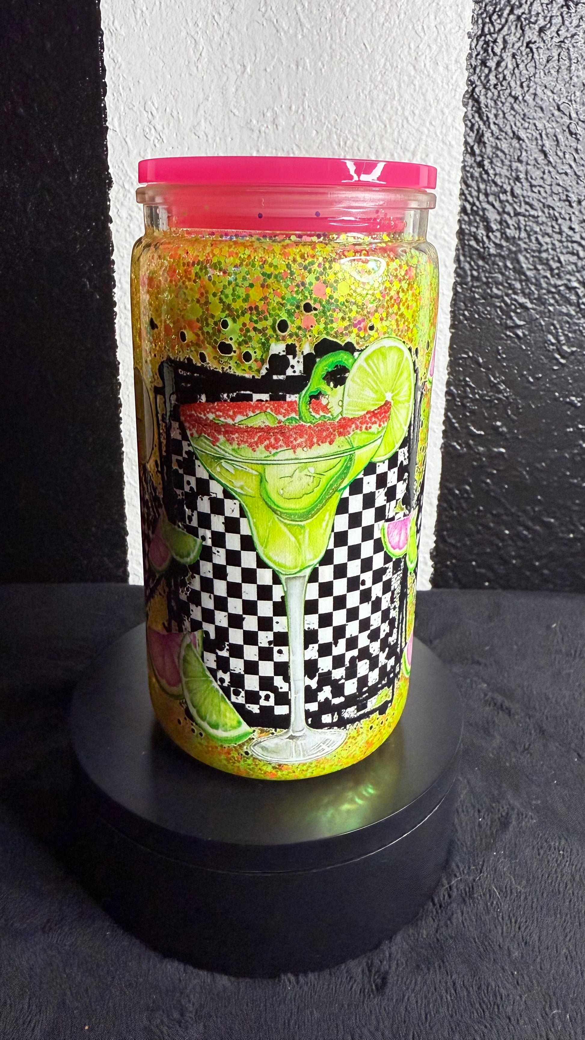 Lime Green Margarita Snowglobe Cup