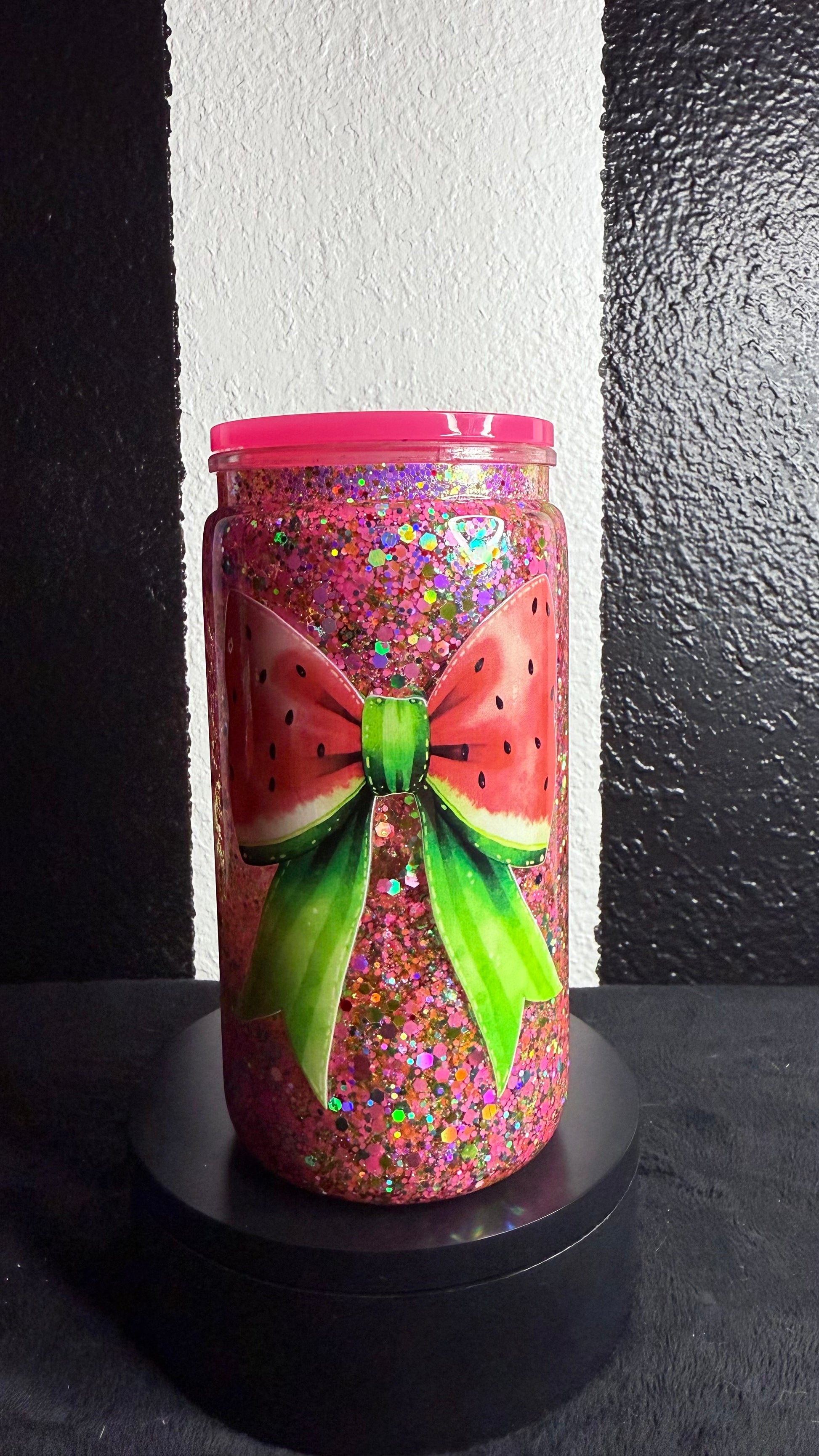 Watermelon Pink Snowglobe Cup