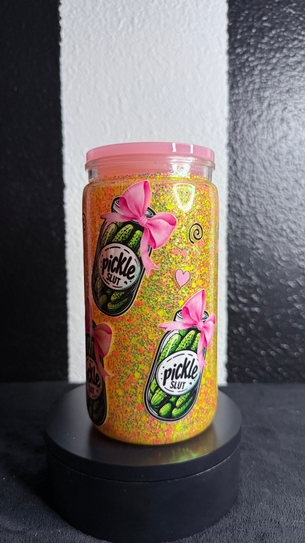 Yellow Pickle Sl*t Snowglobe cup