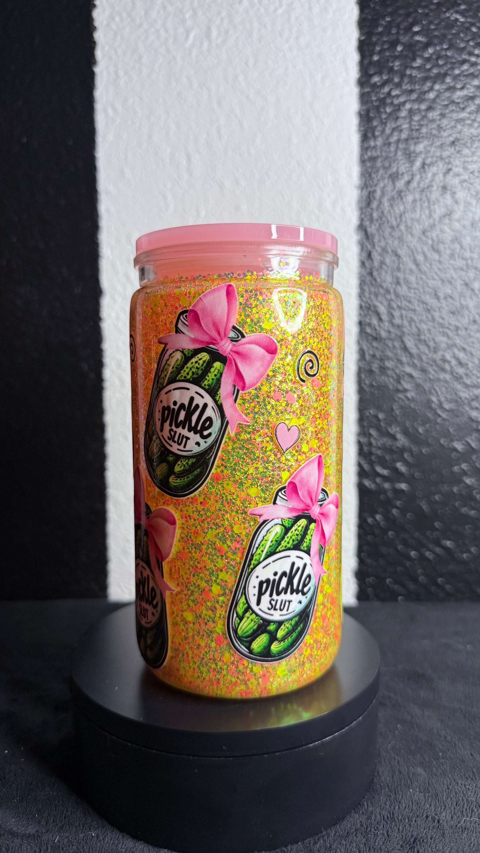 Yellow Pickle Sl*t Snowglobe cup
