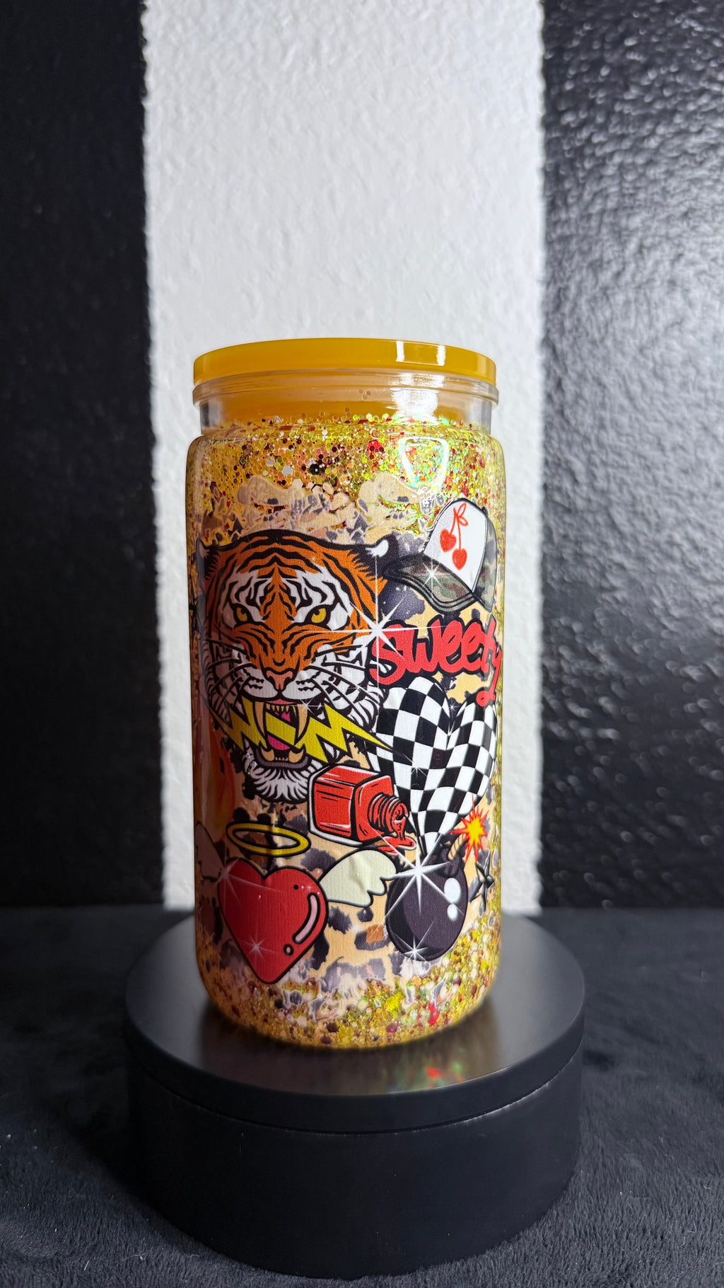 Punk Rock Yellow Snowglobe Cup