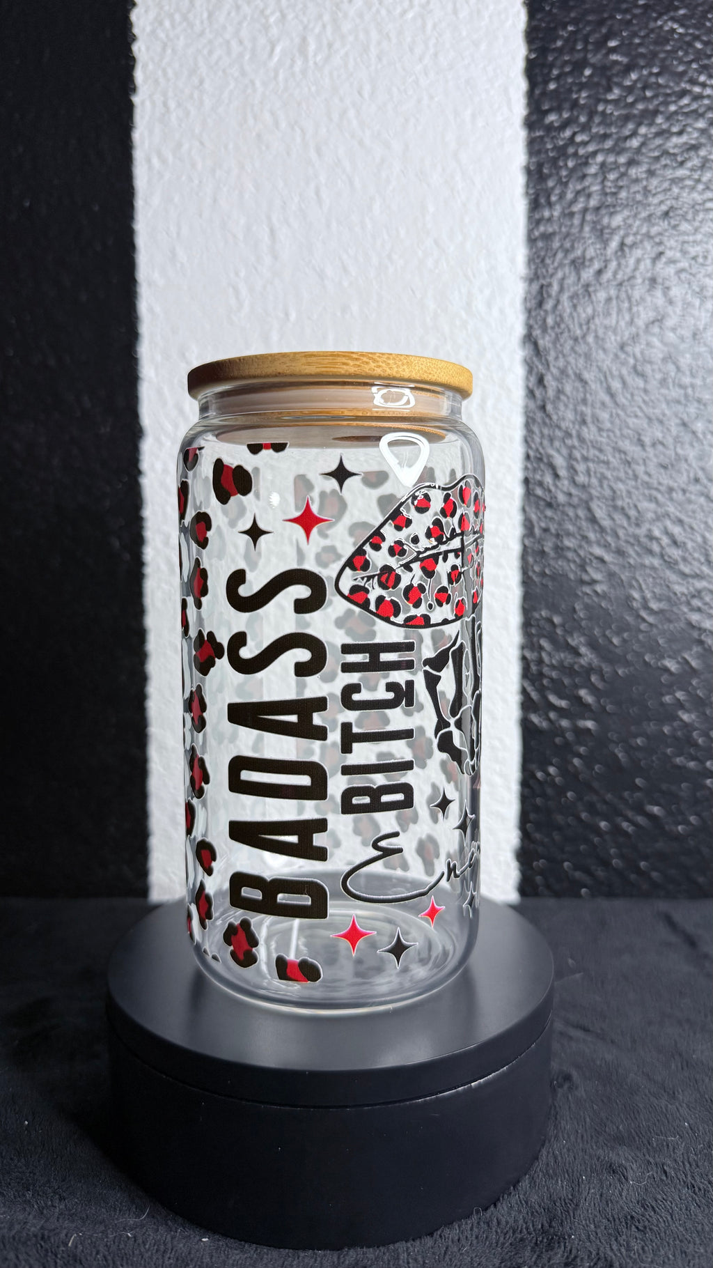 Badass Bitch Glass Cup
