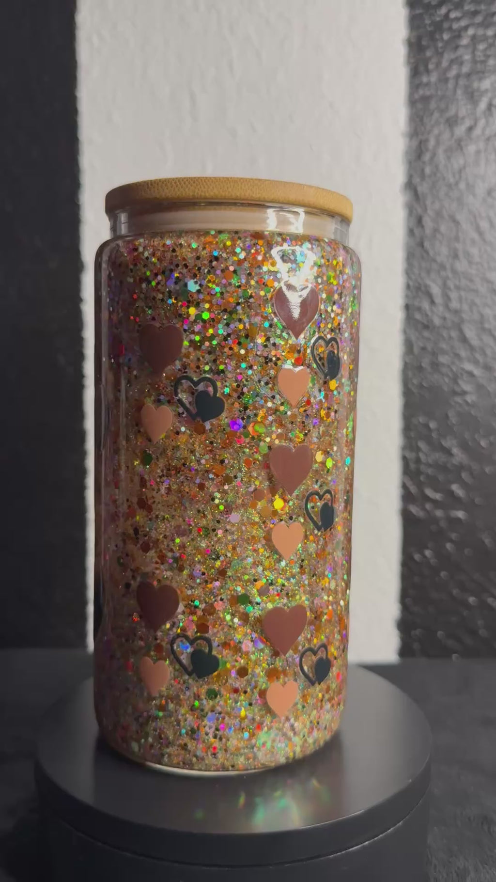 Plaid Mickey and Minnie Snowglobe Cup