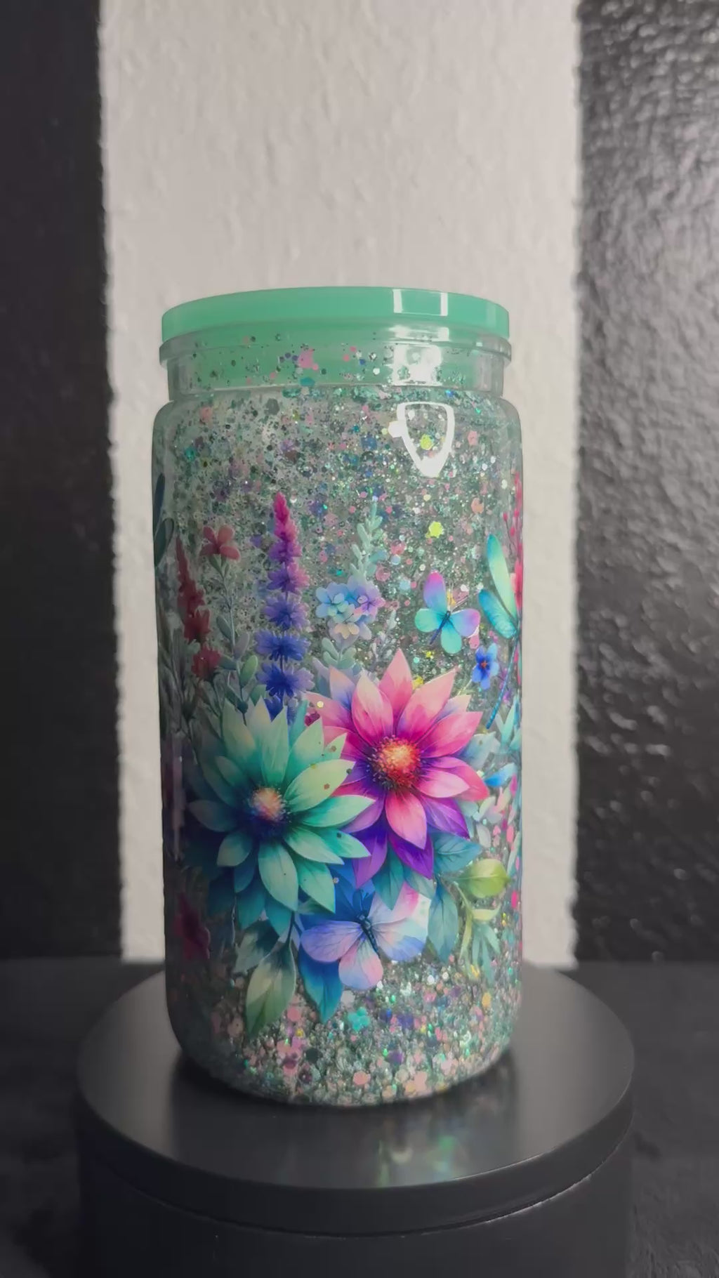 Blue Dragonfly Snowglobe cup