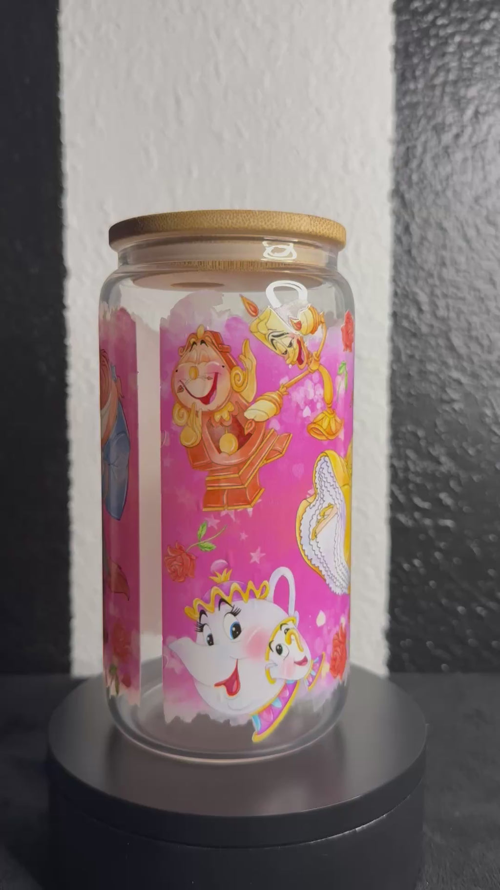 Beauty and The Beast Glass Cup
