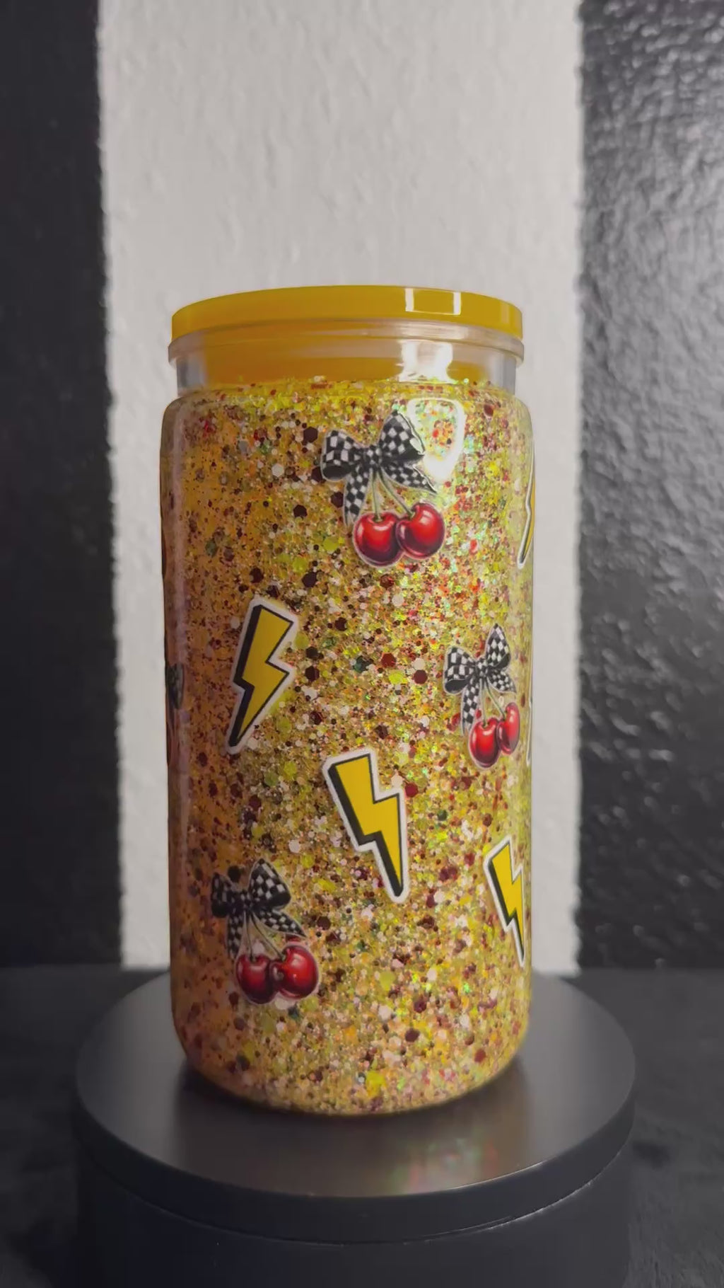 Punk Rock Yellow Snowglobe Cup
