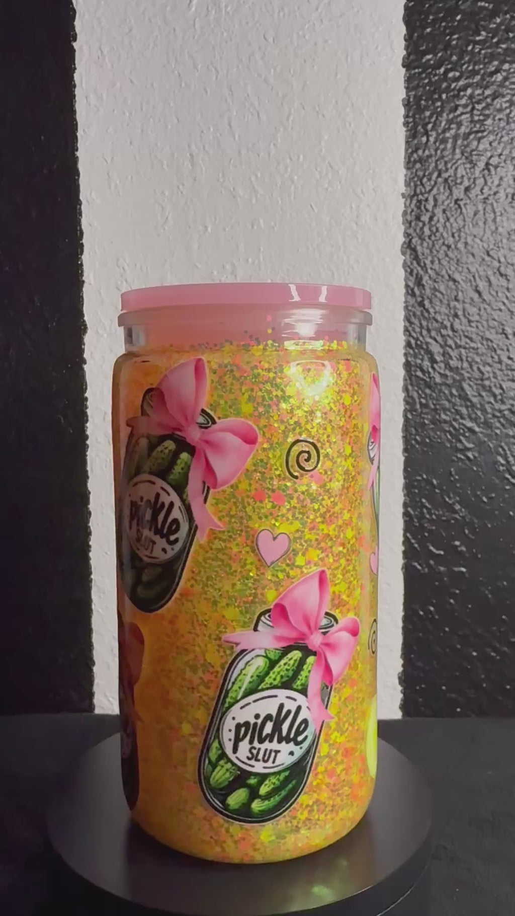 Yellow Pickle Sl*t Snowglobe cup