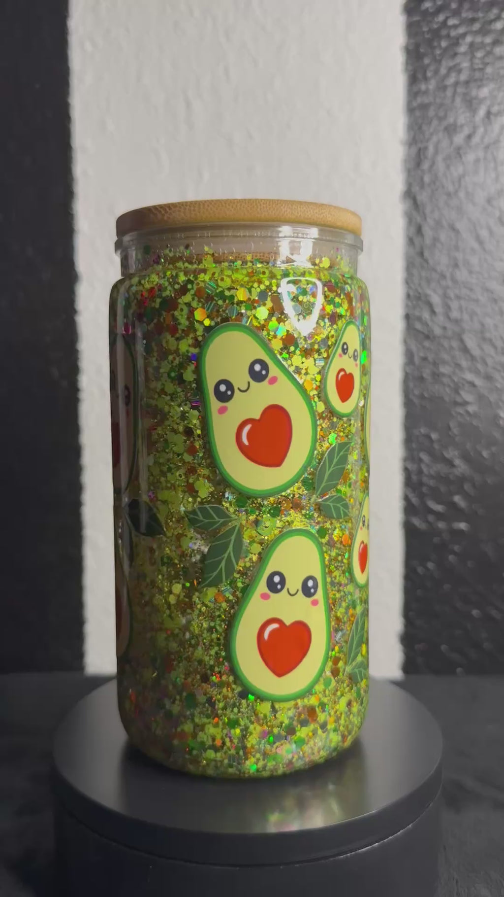 Avocado Love Green Snowglobe Cup